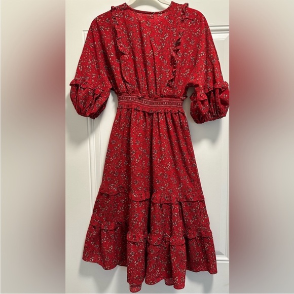 Womens red boho max studio dress - Picture 4 of 4